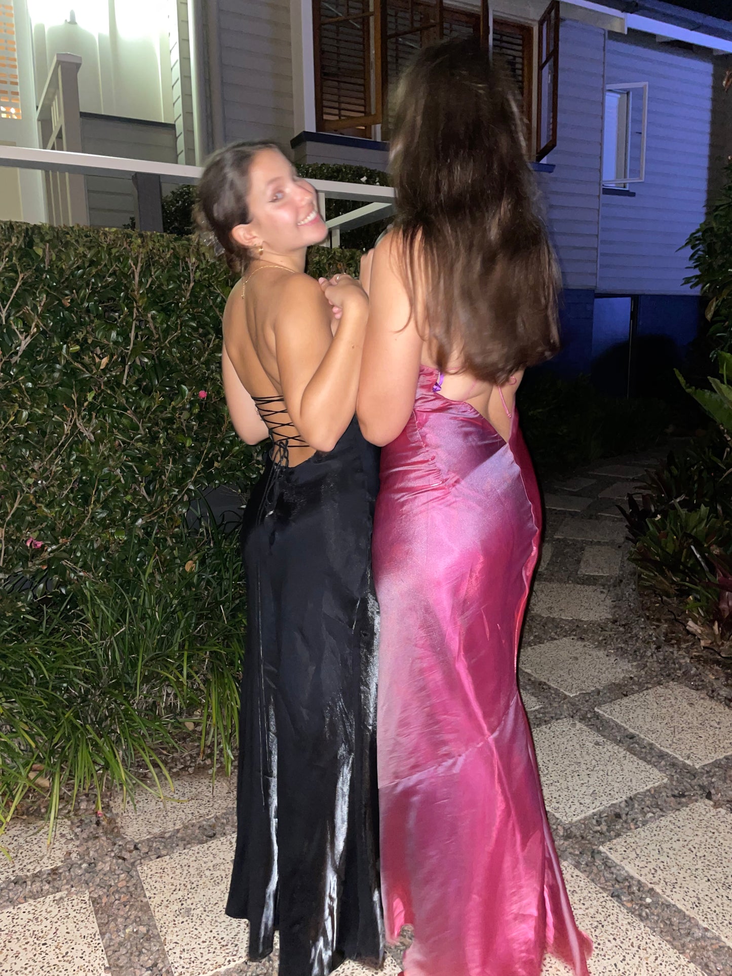 Vintage 90s plum one shoulder open back evening gown