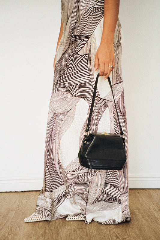 Vintage Y2K Lisa Ho bias cut high neck gown