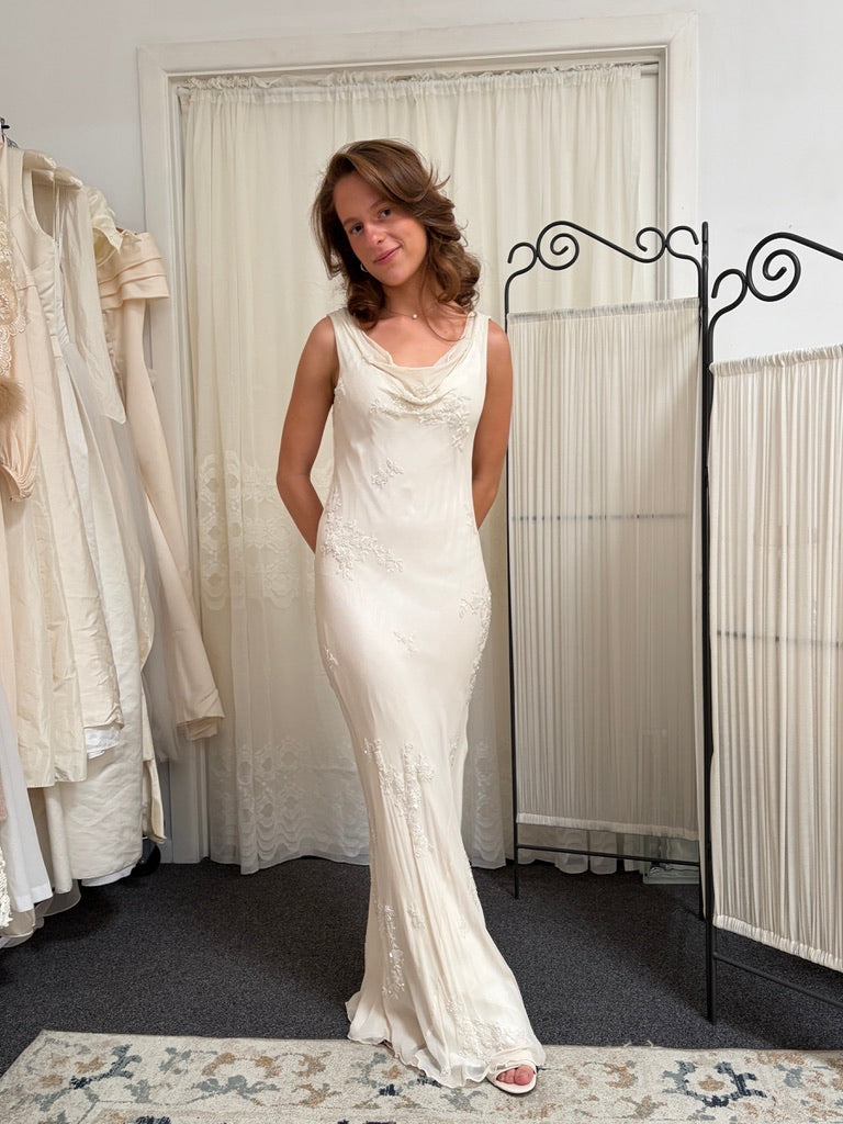 scala silk beaded dress Scala 61312 Prom Formal Fitted Beaded Long Dress