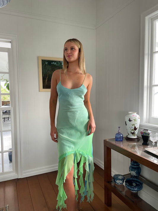 Ariel Dress - Vintage 90s ombre open back jellyfish dress