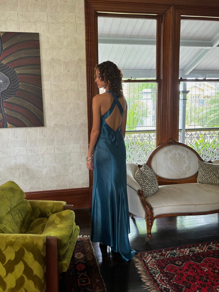 Vintage Y2K Ruth Tarvydas Heaven Gown Marine 8