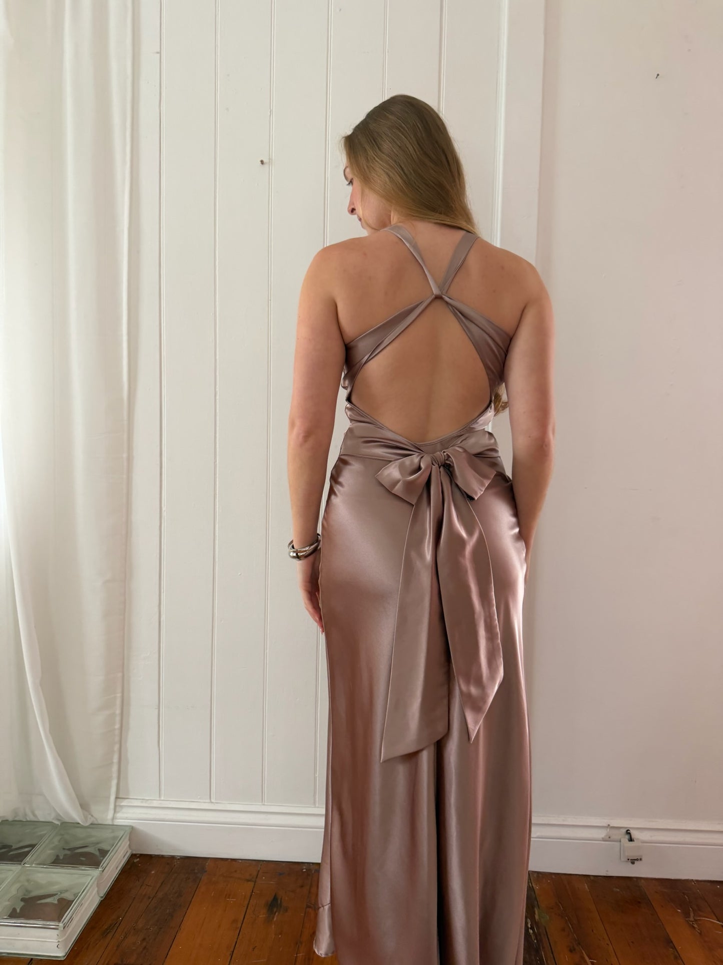 Vintage Ruth Tarvydas Goddess Gown Mocha 10