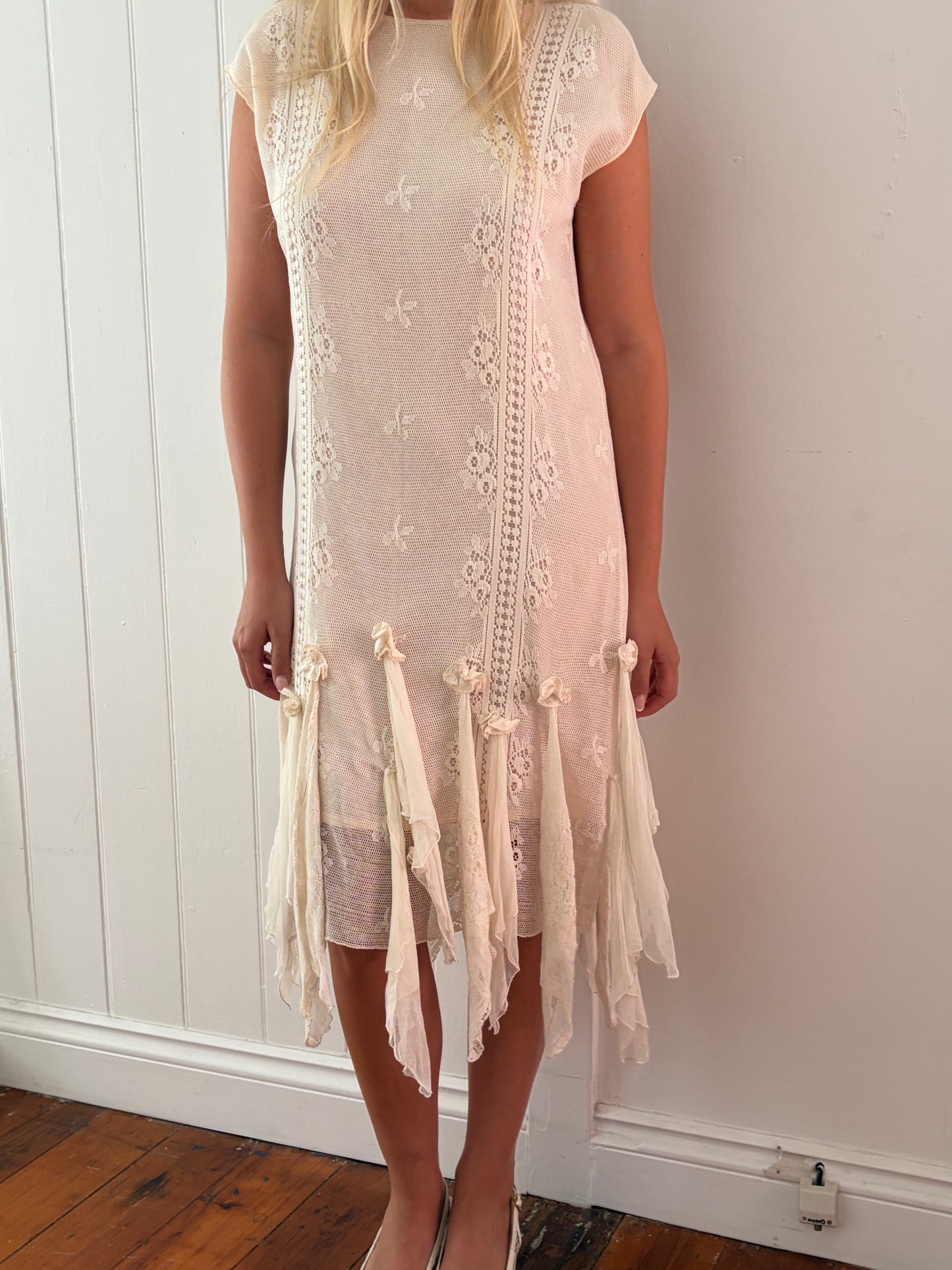 Vintage 80s Mariana Hardwick high neck column dress