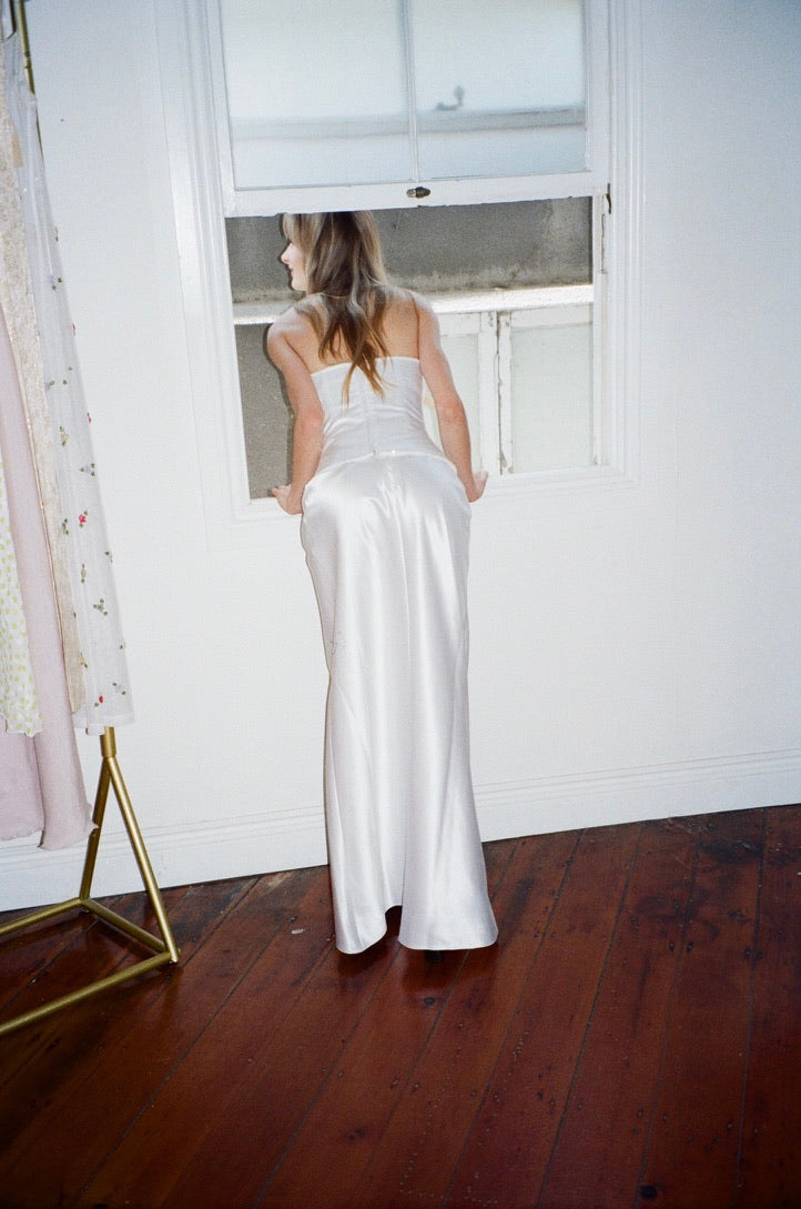 Vintage y2k two piece corset & skirt bridal set