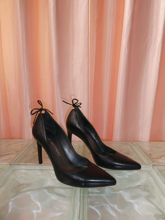 Stuart Weitzman black bow pumps size 36