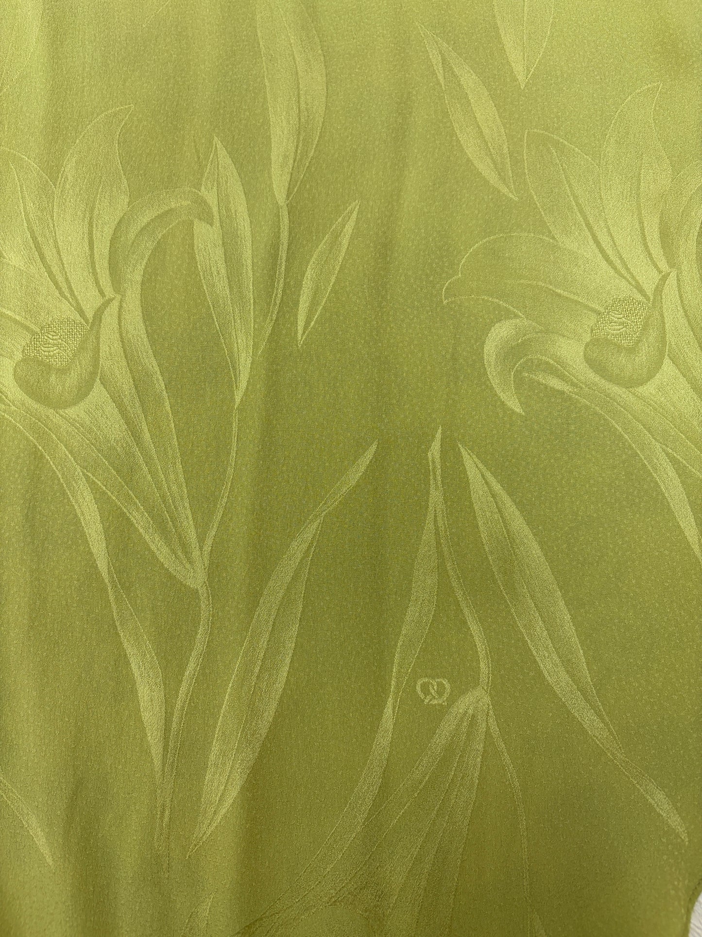 Vintage 90s Carol Peretz chartreuse pure silk 3 piece evening set