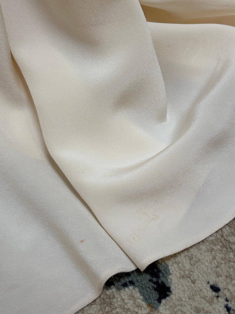 Vintage 00s Suzanne Neville silk backless wedding gown