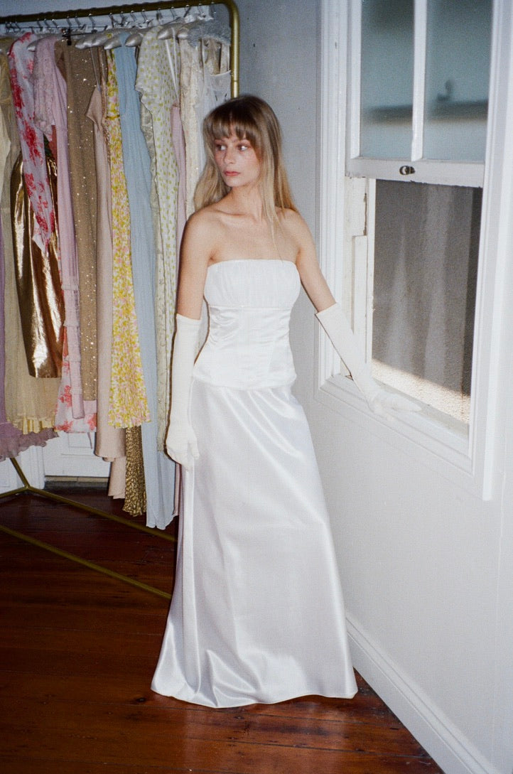 Vintage y2k two piece corset & skirt bridal set