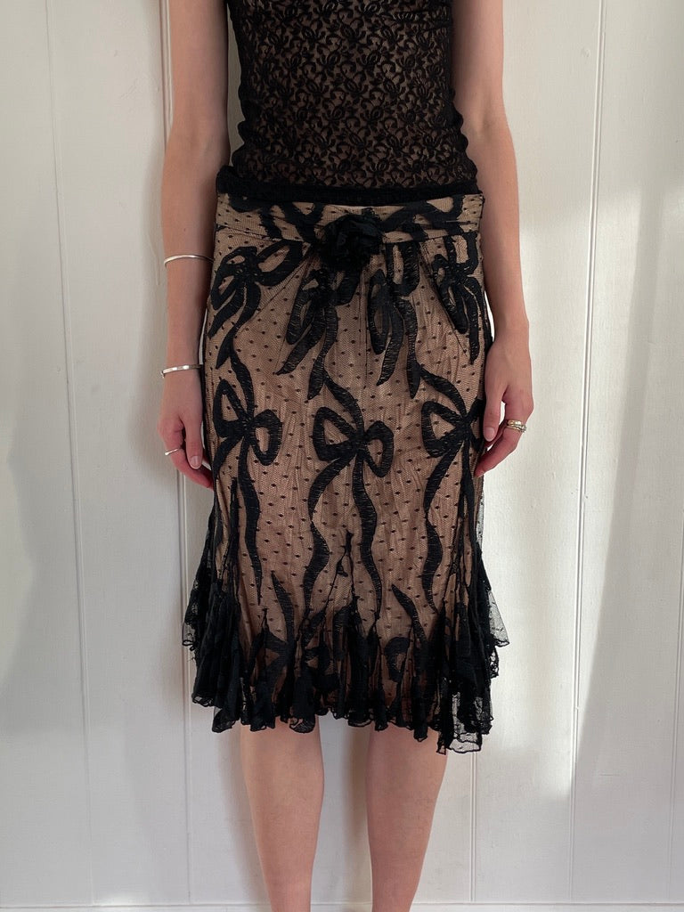 Vintage FW 2007 Trelise Cooper lace bow skirt