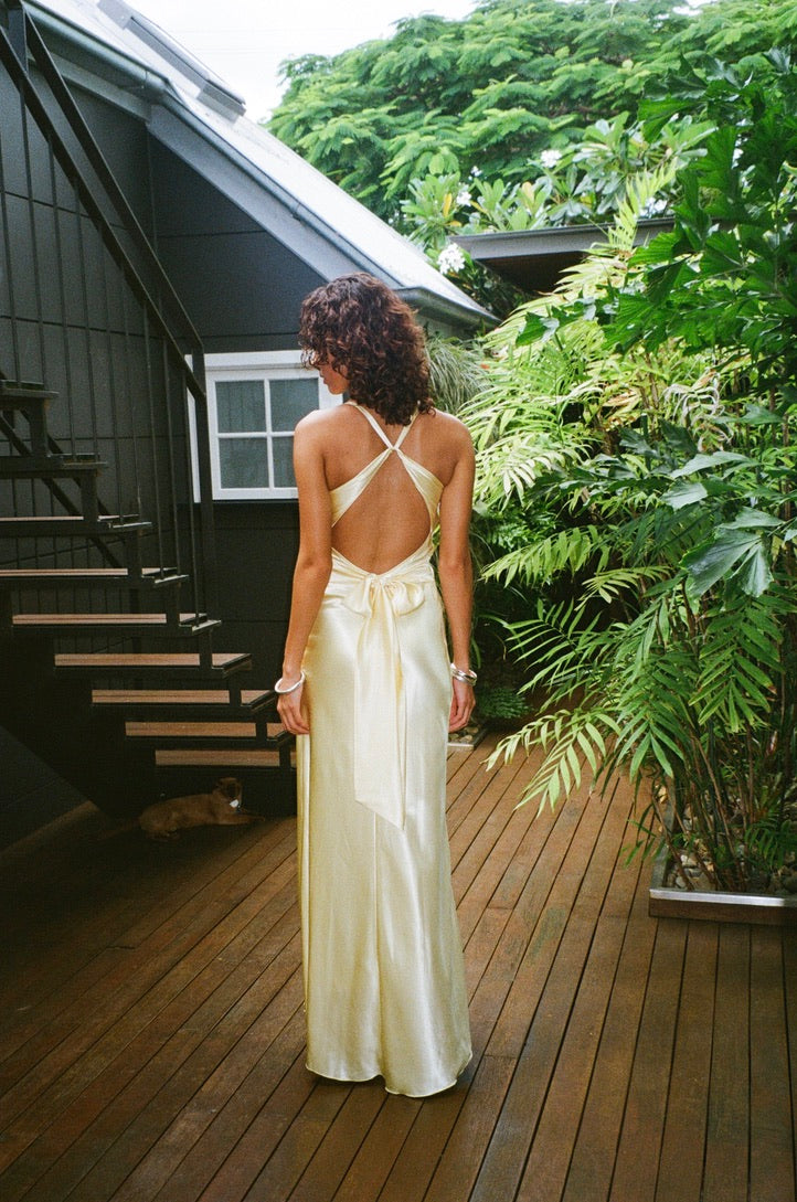 Vintage Ruth Tarvydas Goddess Gown Lemon 8