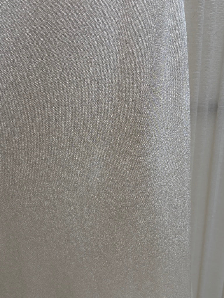 Vintage 00s Suzanne Neville silk backless wedding gown