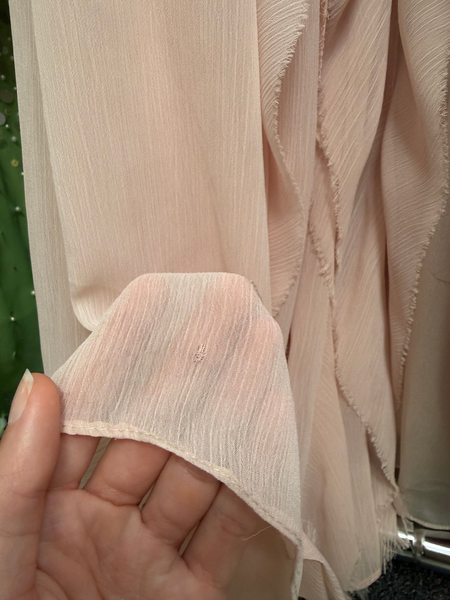 Vintage y2k Vera Wang pink cascading ruffle evening gown