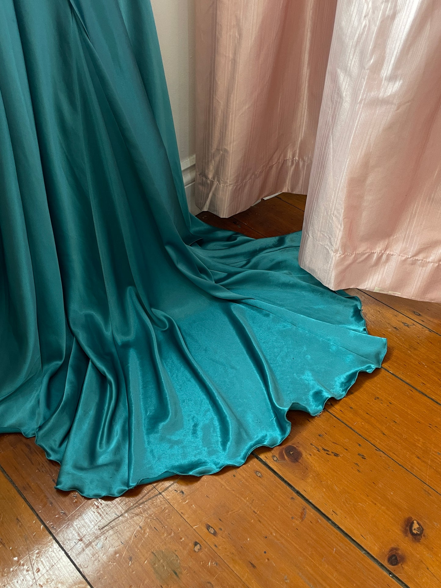 Vintage Ruth Tarvydas Goddess Gown Teal 8